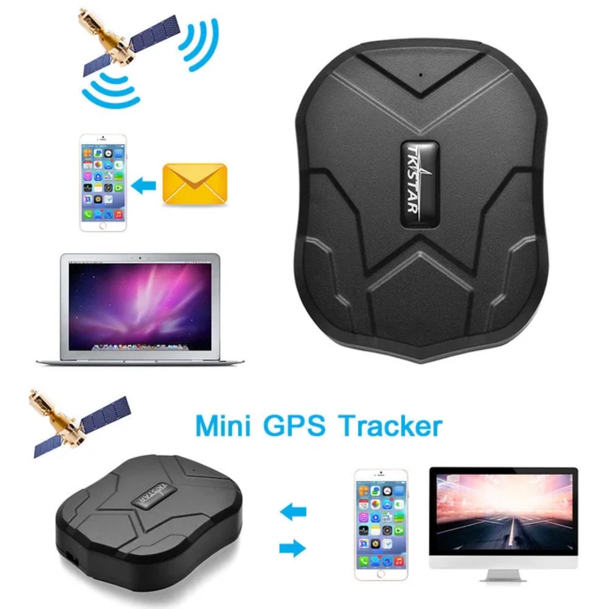 Traceur GPS magnétique 5000 mAh — sans fil, étanche