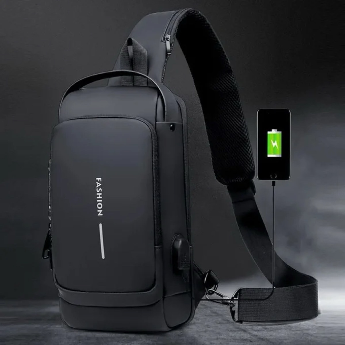 Sac antivol imperméable avec cadenas à code et port USB