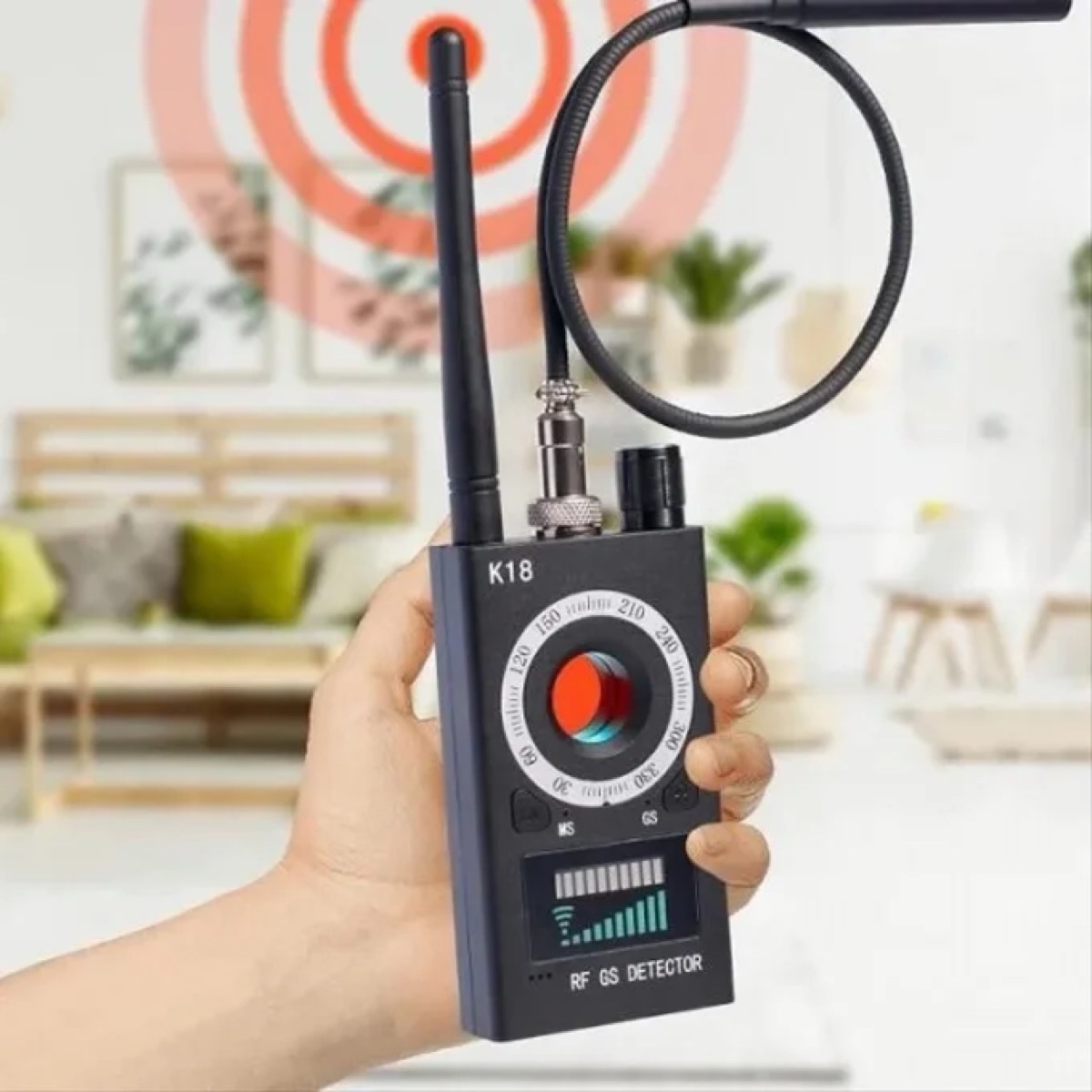 Détecteur K18 — caméras cachées, micros et traceurs GPS