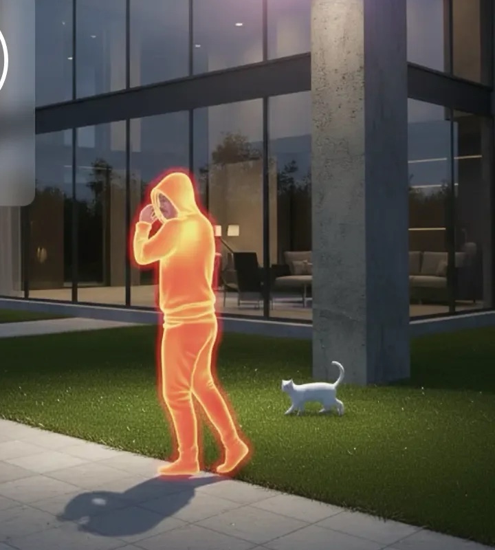 Trois objectifs motorisés surveillent trois directions à la fois et pivotent à 360°