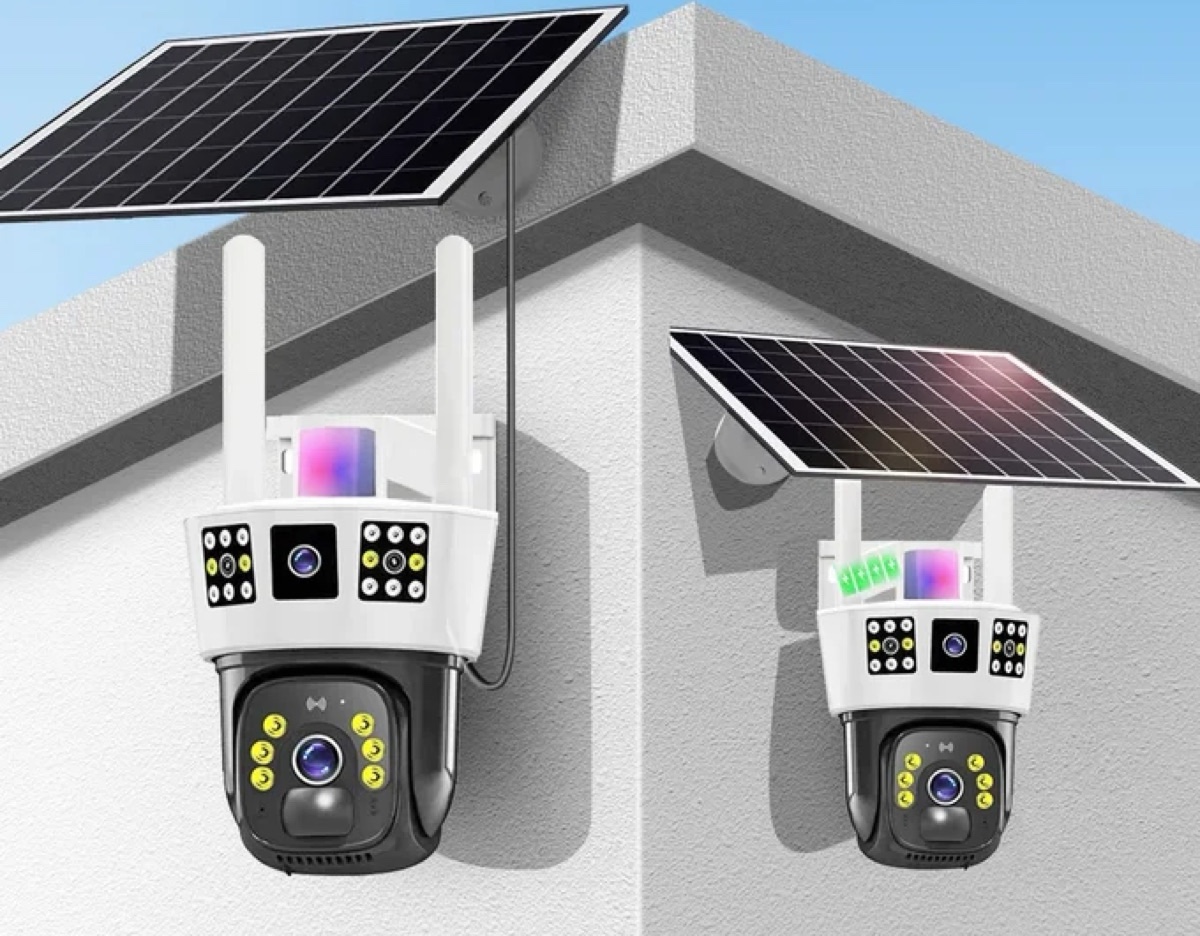 Pack de 2 caméras solaires à 3 objectifs 12 MP