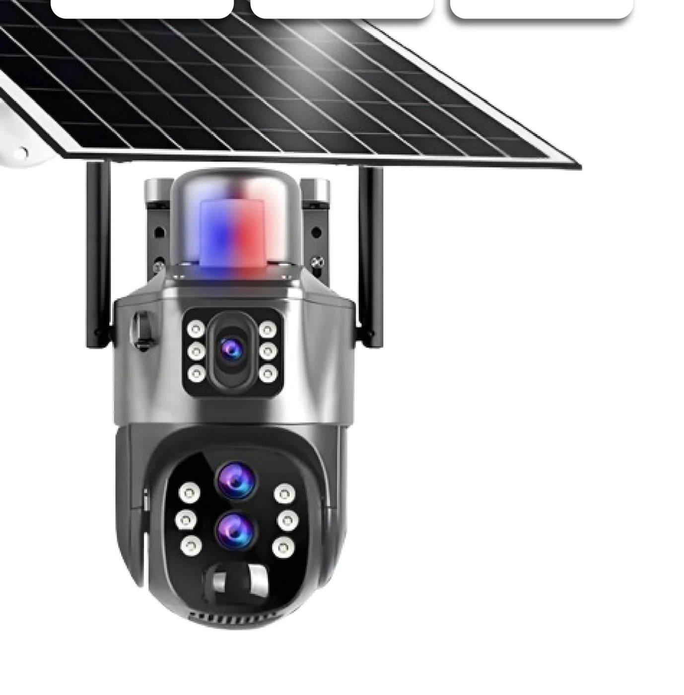 Caméra solaire 4G 12 MP à 3 objectifs — zoom x10