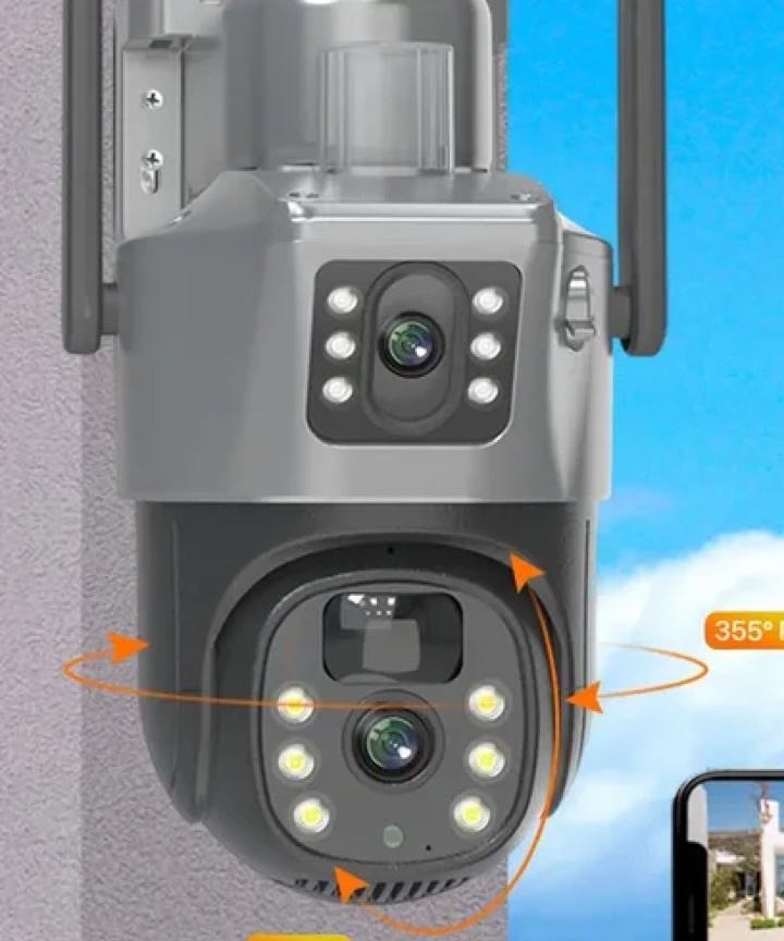 Caméra solaire 4G double objectif 10 MP — fixe + motorisé
