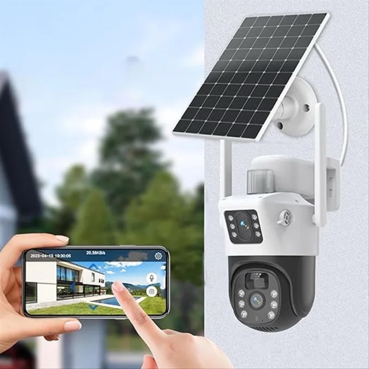 La version blanche de notre caméra solaire à double objectif