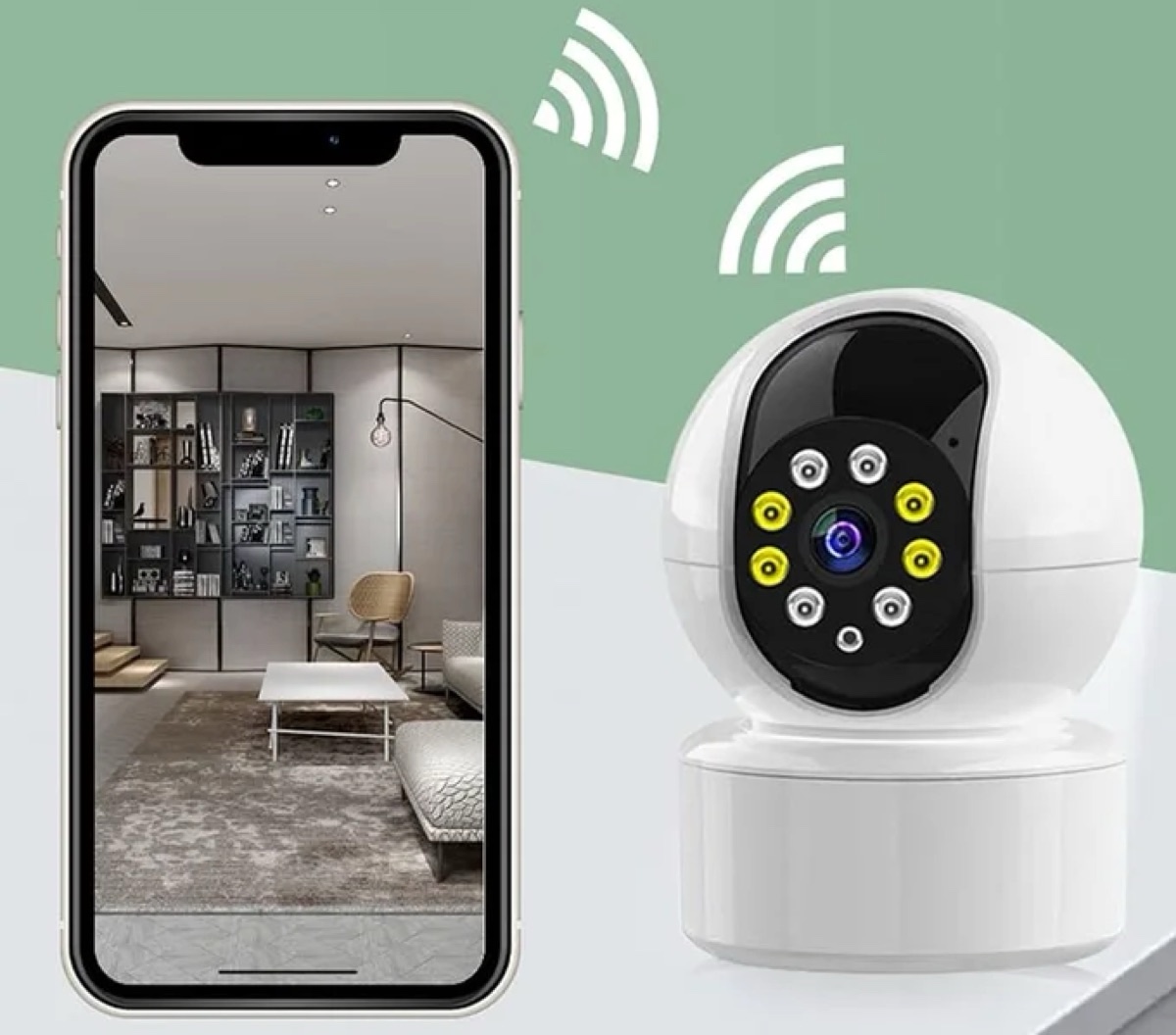 Caméra intérieure Wi-Fi motorisée 1080p — compatible Tuya