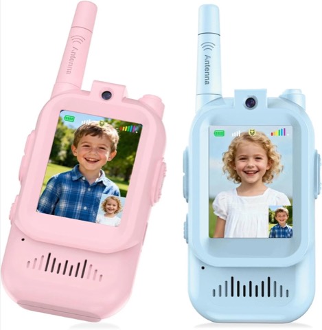 Talkies-walkies vidéo pour enfants 720p — lot de 2, double caméra