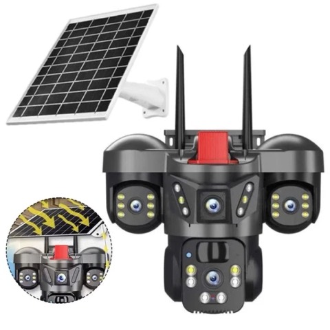 Caméra solaire à 3 objectifs motorisés 15 MP — 3 écrans