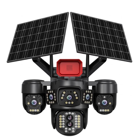 Caméra solaire M3 à 5 objectifs dont 3 motorisés — batterie 16 000 mAh