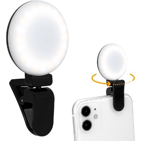 Mini ring light RGB à pince pour smartphone MJ-23