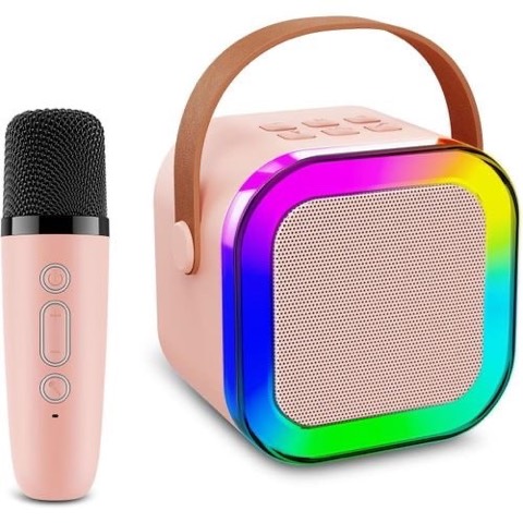 Mini enceinte karaoké Bluetooth RGB K12 avec microphone