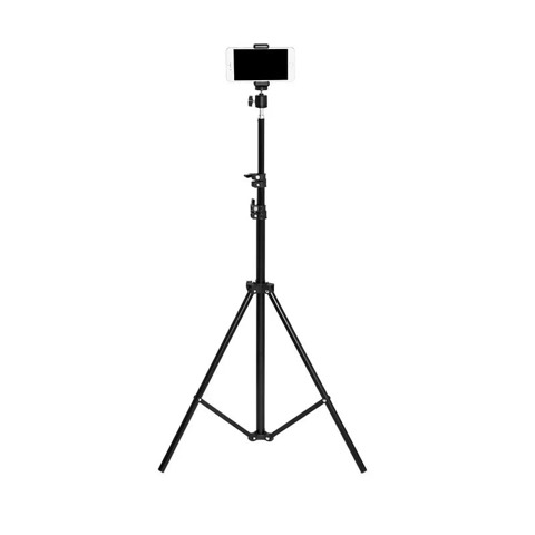 Pied d'éclairage télescopique 2,1 m pour ring light et smartphone