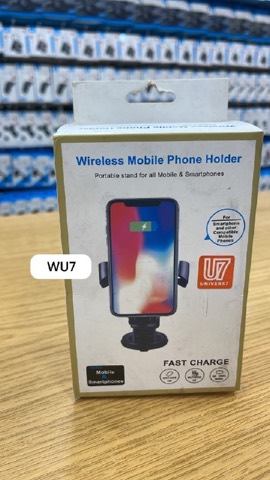 Support voiture à charge sans fil WU7 — fixation ventouse