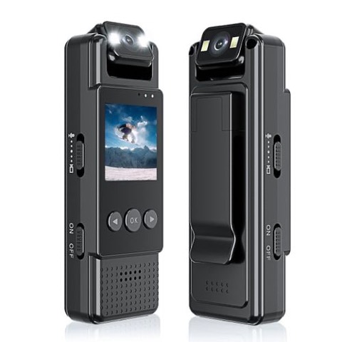 Mini caméra portable à clip L12 avec 2 LED