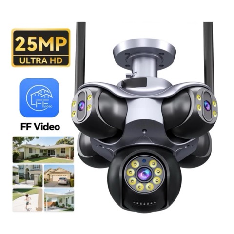 Caméra Wi-Fi à 5 objectifs 25 MP — 5 vues simultanées