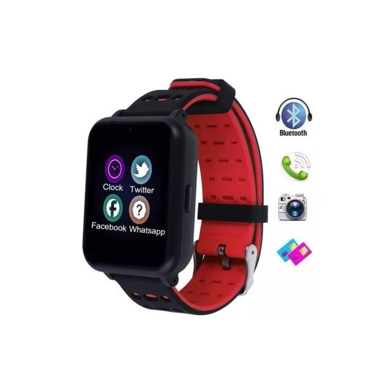 Montre connectée Z2 — carte SIM, appareil photo et écran tactile