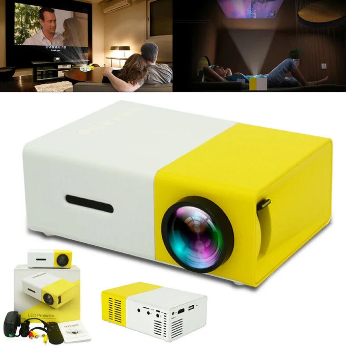 Mini vidéoprojecteur LED YG300 portable
