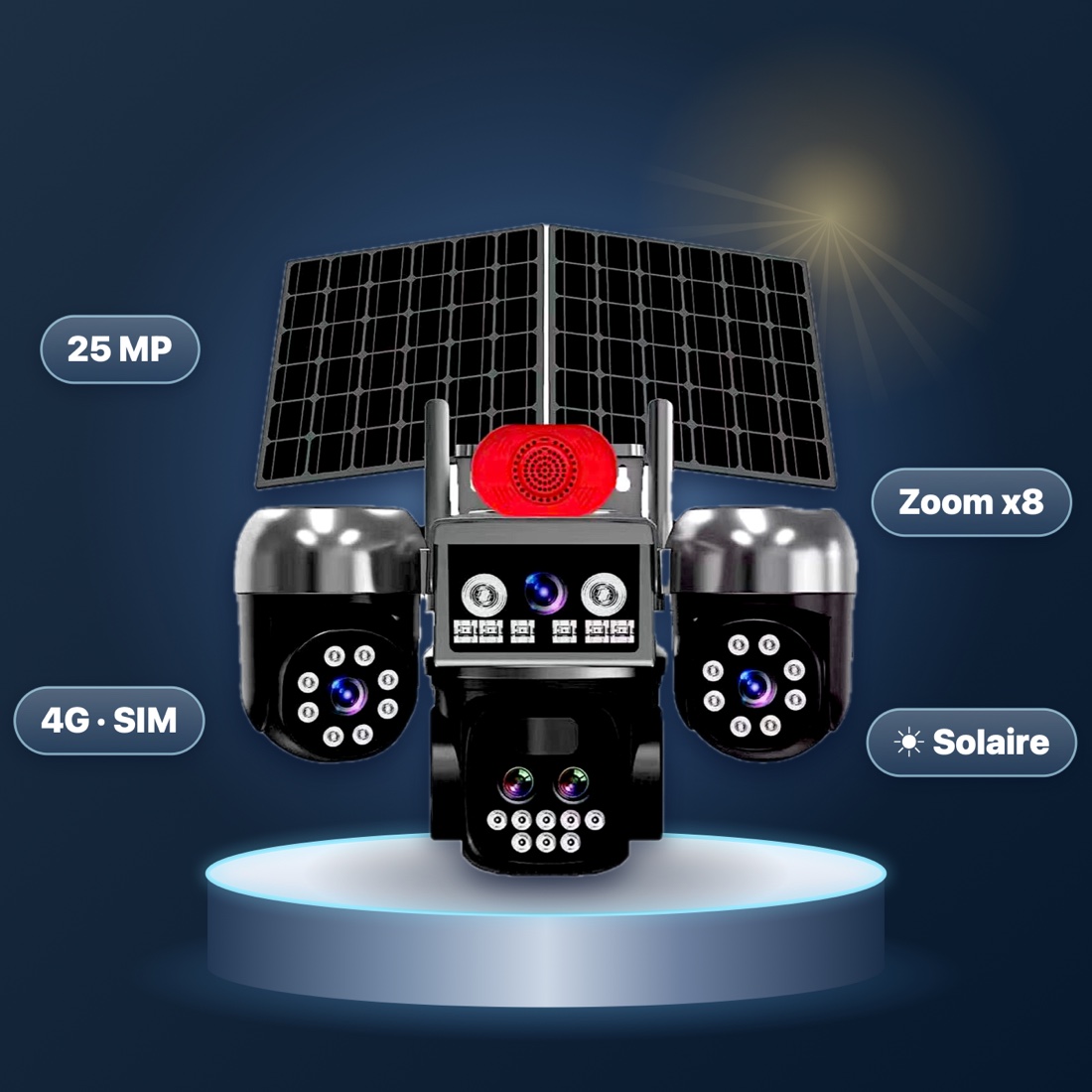 Tout-en-un : *25 MP, zoom x8, 4G et solaire*