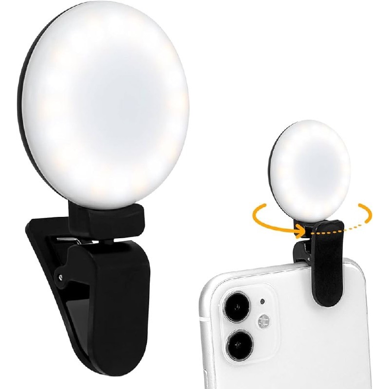 Mini ring light RGB à pince pour smartphone MJ-23