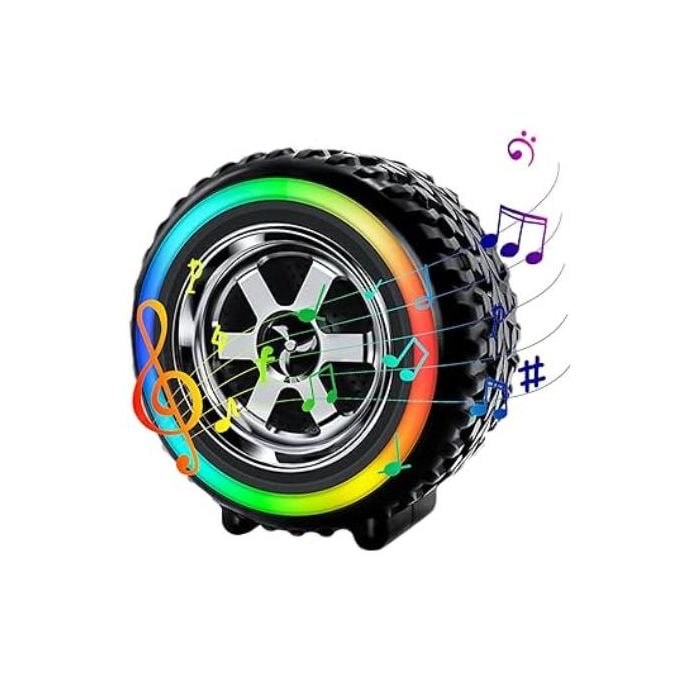 Mini enceinte Bluetooth RGB en forme de roue G2389