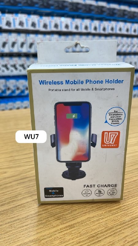 Support voiture à charge sans fil WU7 — fixation ventouse