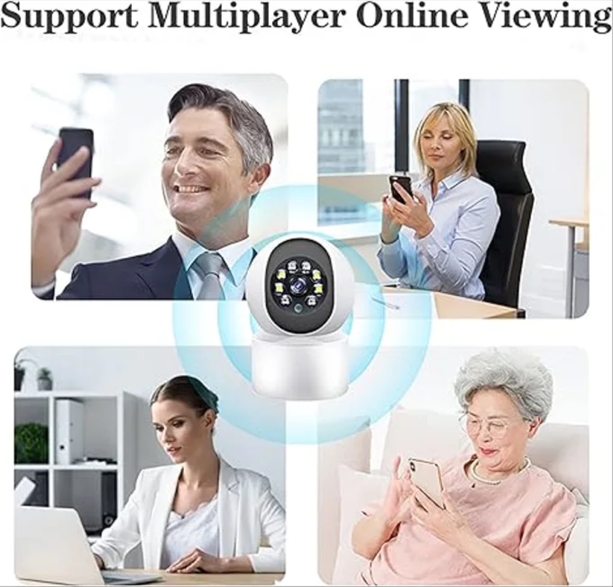 Caméra intérieure Wi-Fi motorisée 1080p — compatible Tuya